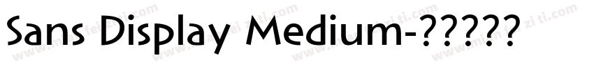Sans Display Medium字体转换